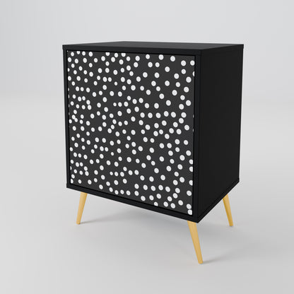 BLINDING LIGHTS 1-Door Sideboard in Black Finish