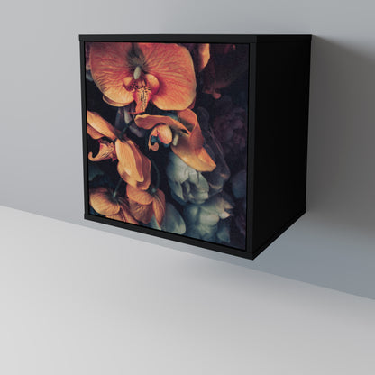 Credenza NEVERENDING BLOOM a 1 anta con finitura nera