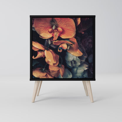 Credenza NEVERENDING BLOOM a 1 anta con finitura nera