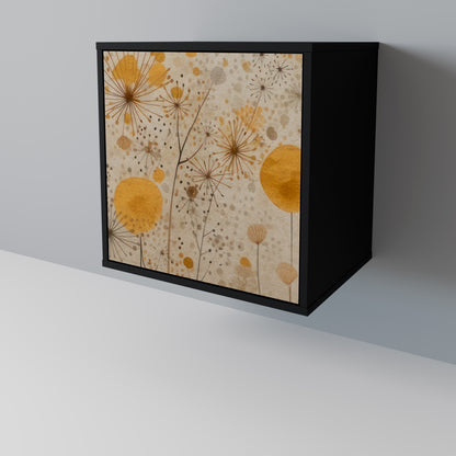 MORNING GLADE 1-Door Sideboard in Black Finish