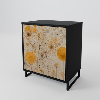 MORNING GLADE 1-Door Sideboard in Black Finish