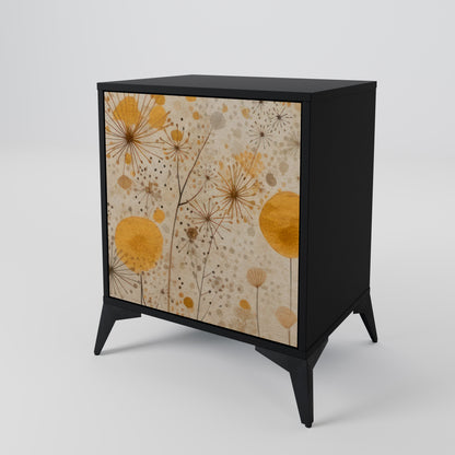 MORNING GLADE 1-Door Sideboard in Black Finish