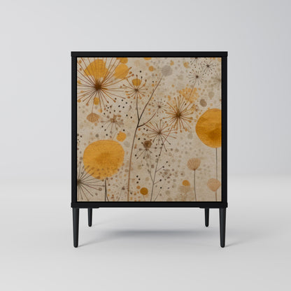 MORNING GLADE 1-Door Sideboard in Black Finish