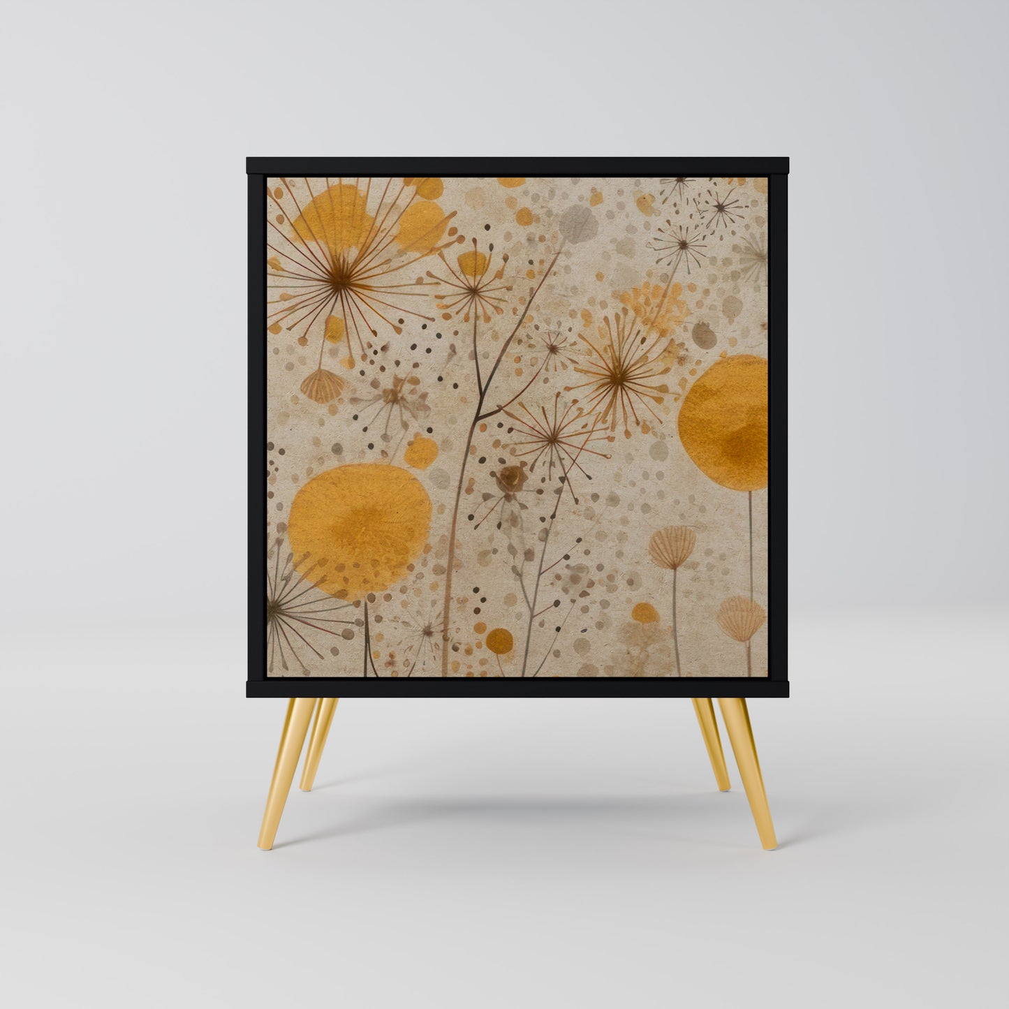 MORNING GLADE 1-Door Sideboard in Black Finish