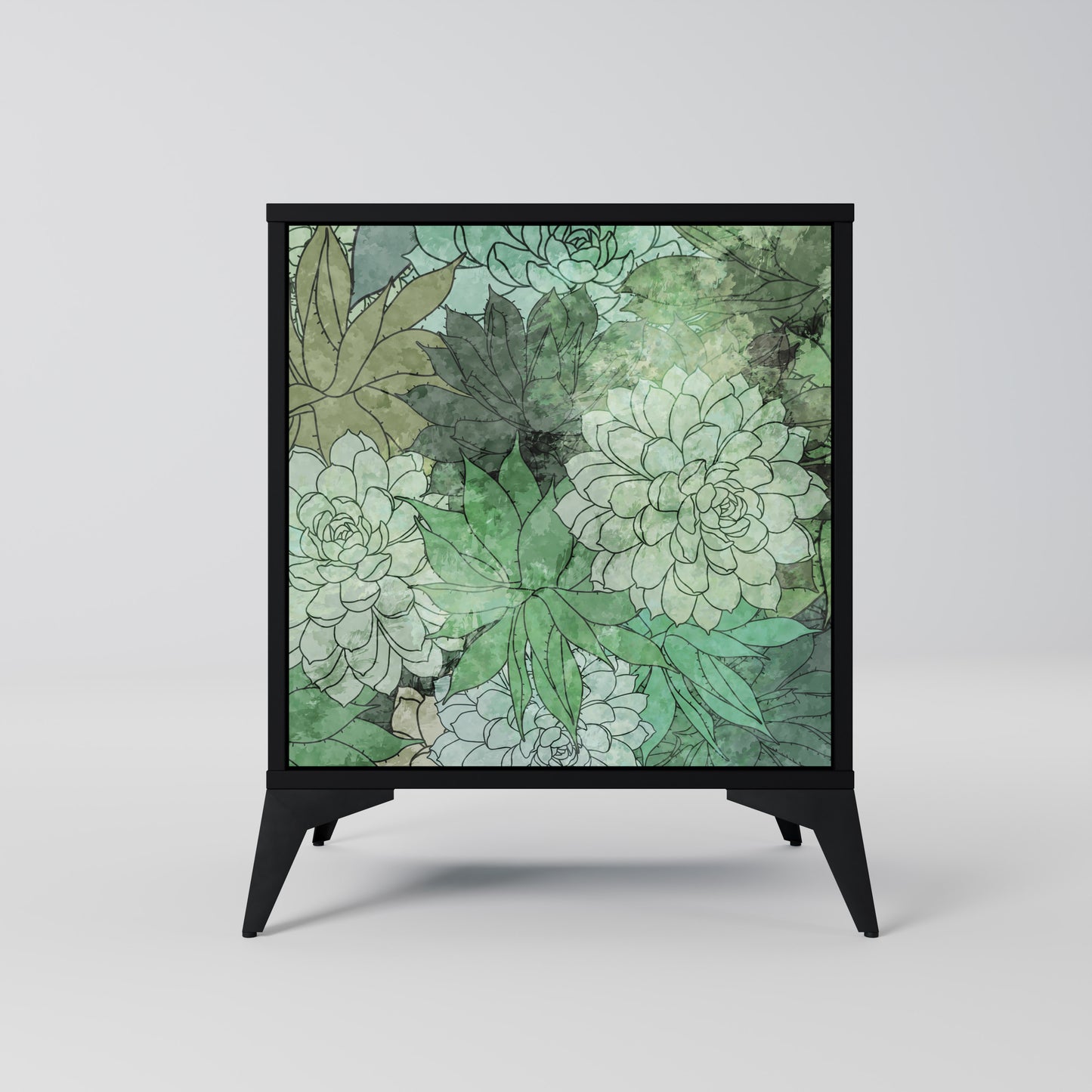 Credenza SUCCULENT CLUSTER a 1 anta con finitura nera