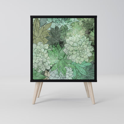 Credenza SUCCULENT CLUSTER a 1 anta con finitura nera