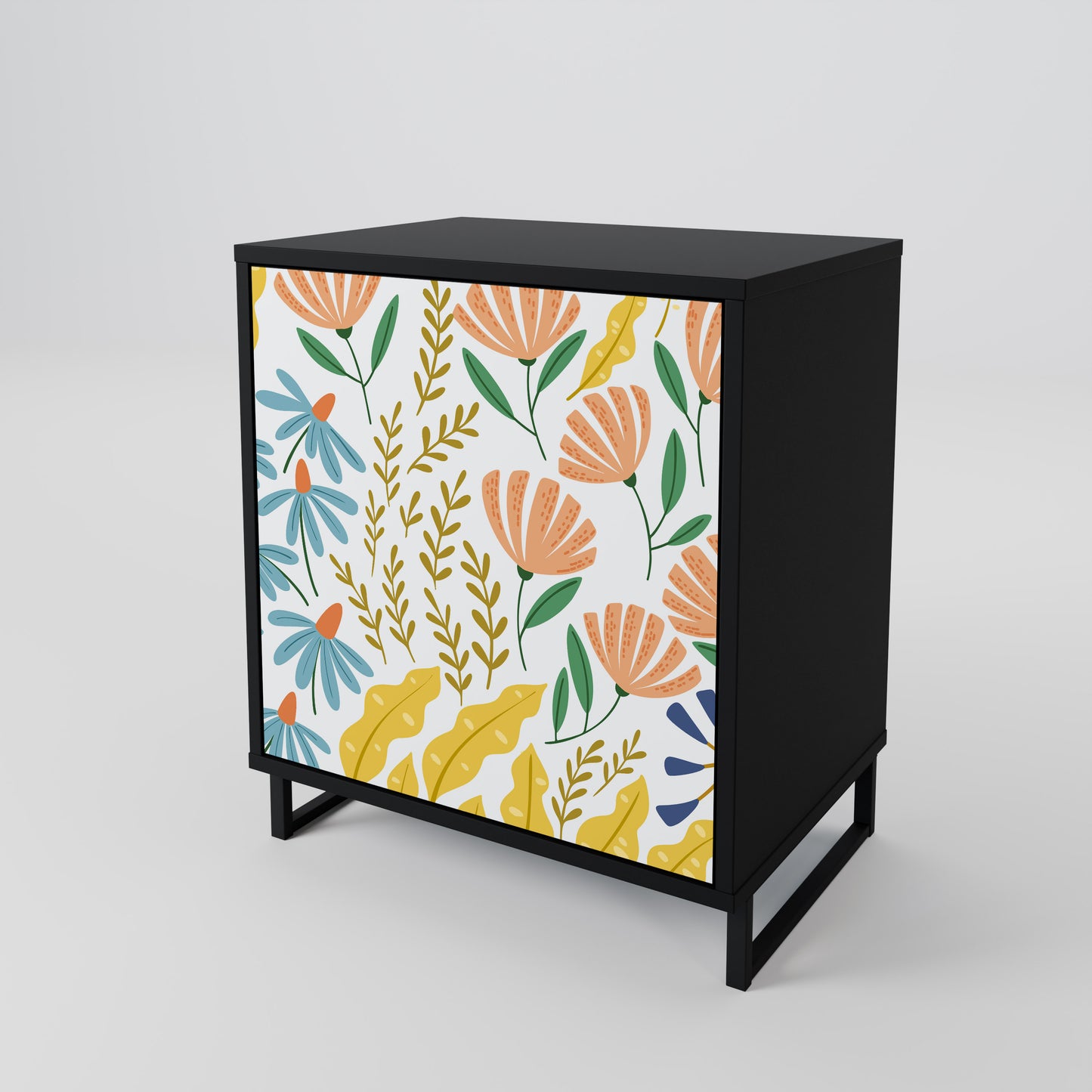 Credenza HELLO SPRING a 1 anta con finitura nera