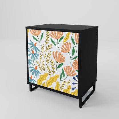 Credenza HELLO SPRING a 1 anta con finitura nera