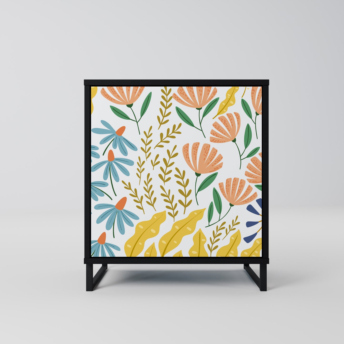 Credenza HELLO SPRING a 1 anta con finitura nera