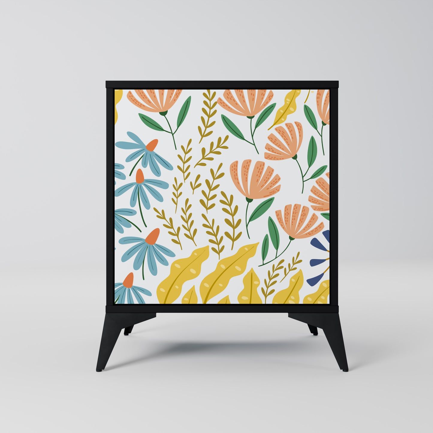 Credenza HELLO SPRING a 1 anta con finitura nera