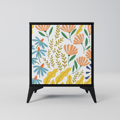 HELLO SPRING 1-Door Sideboard in Black Finish