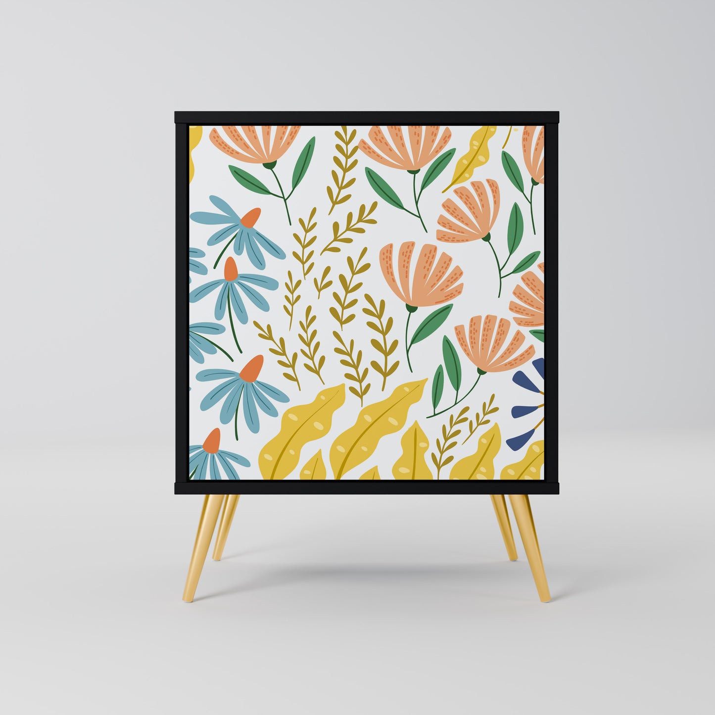 Credenza HELLO SPRING a 1 anta con finitura nera