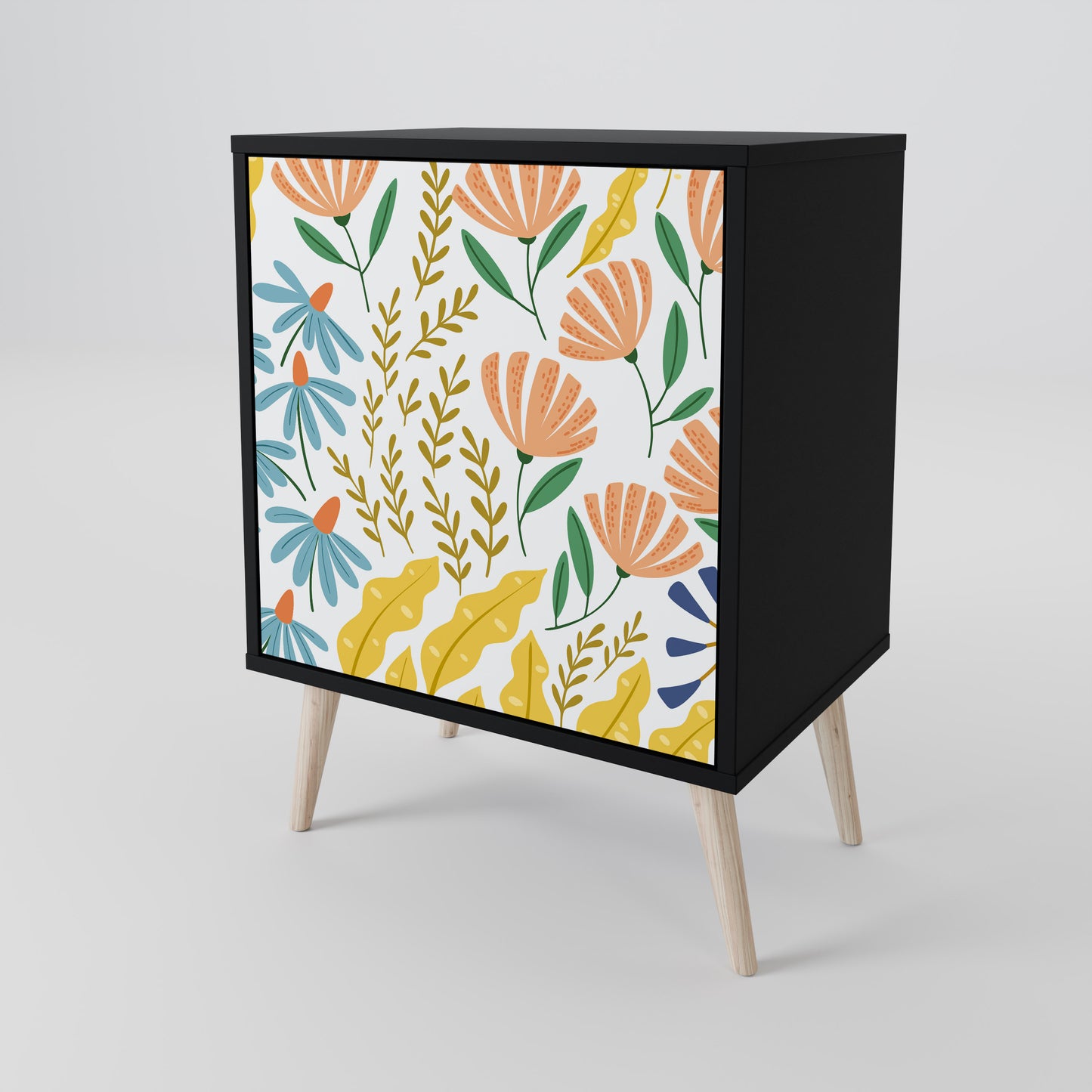 Credenza HELLO SPRING a 1 anta con finitura nera