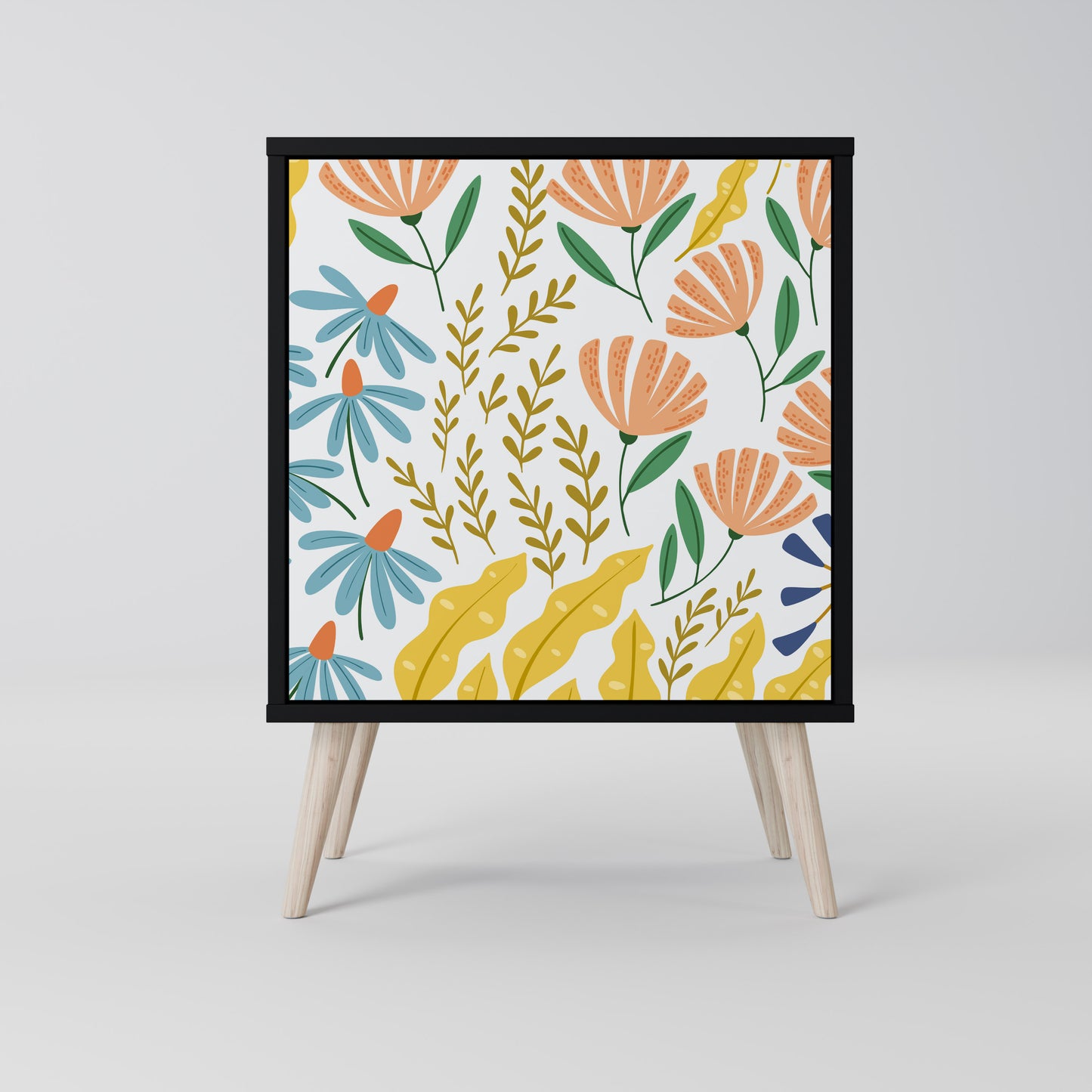 Credenza HELLO SPRING a 1 anta con finitura nera