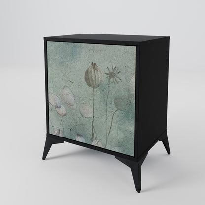 Credenza NIGHT LADY a 1 anta con finitura nera