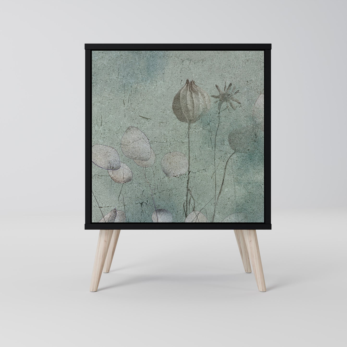 Credenza NIGHT LADY a 1 anta con finitura nera