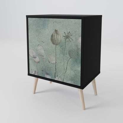 Credenza NIGHT LADY a 1 anta con finitura nera