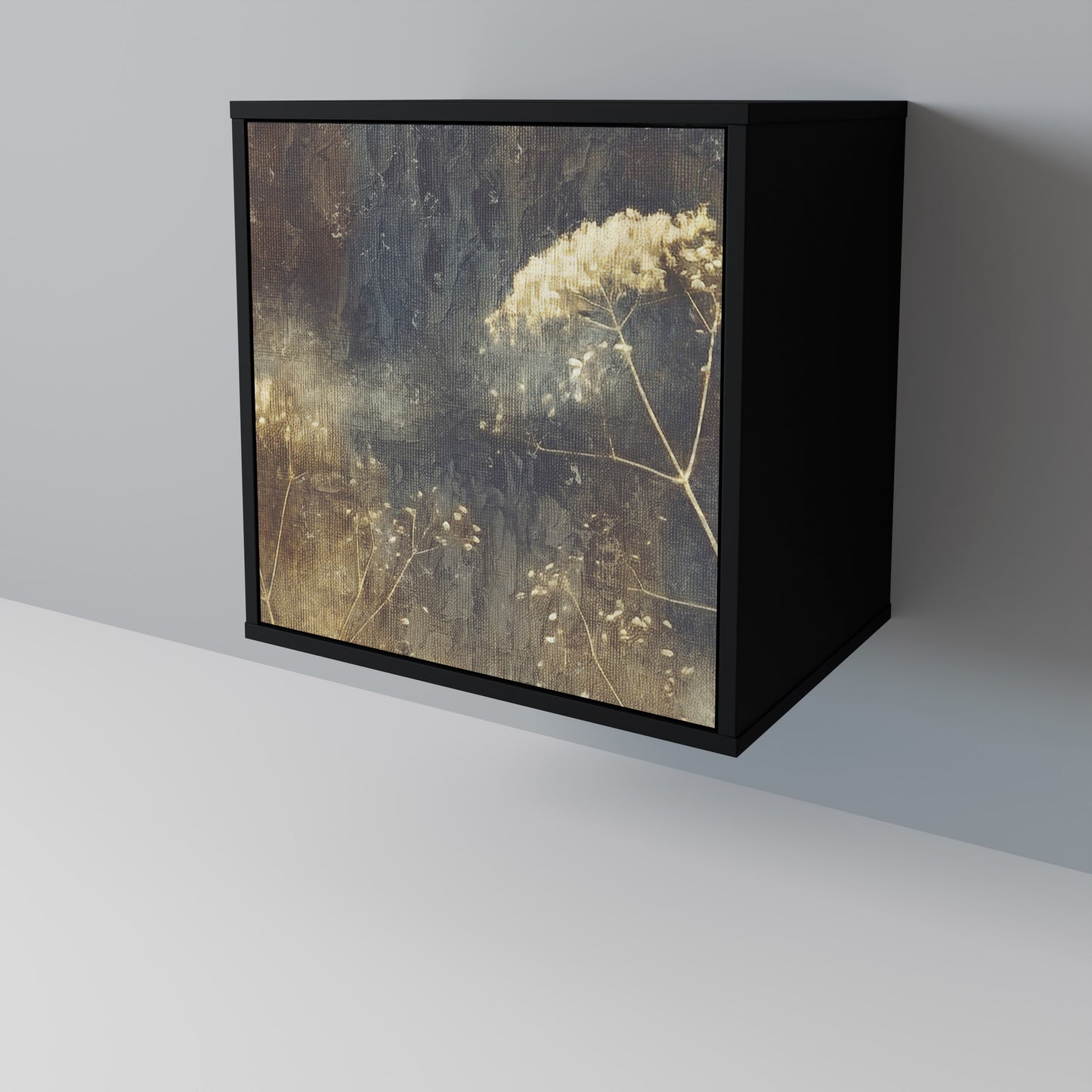 GENTLE POWER 1-Door Sideboard in Black Finish