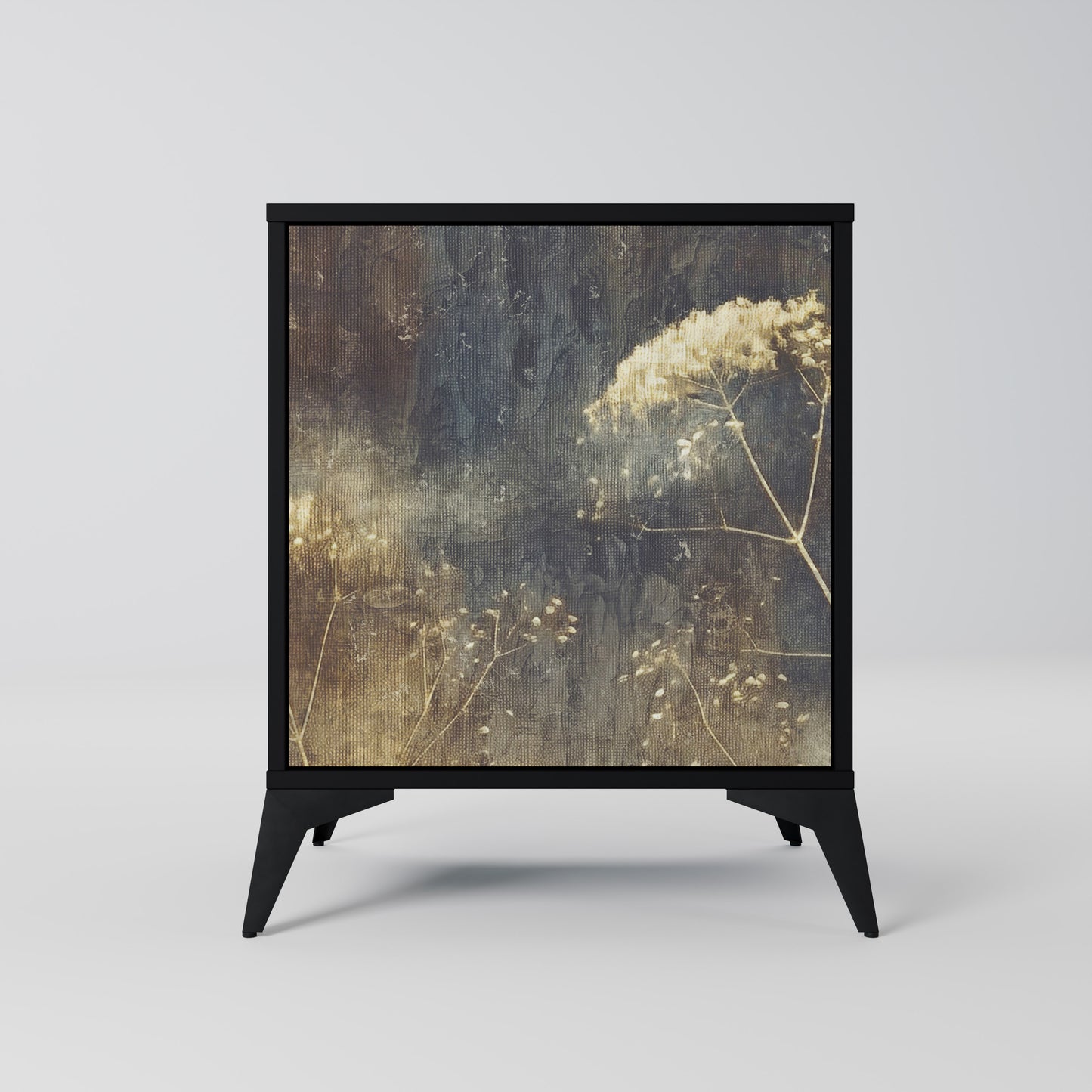 GENTLE POWER 1-Door Sideboard in Black Finish