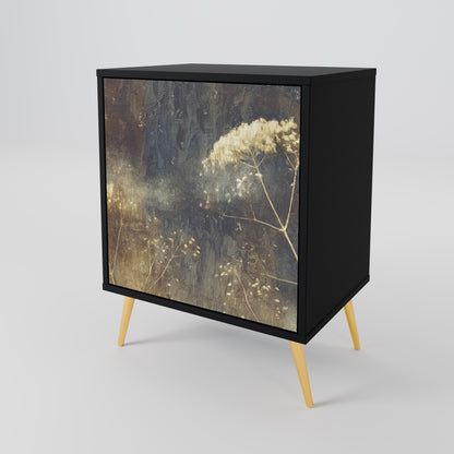 GENTLE POWER 1-Door Sideboard in Black Finish