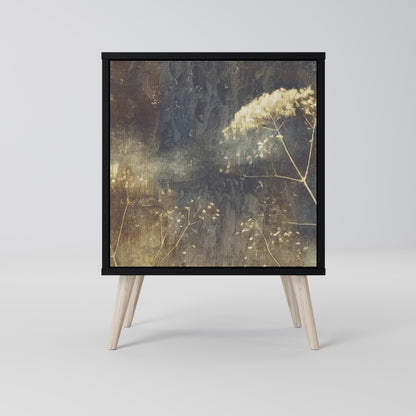 GENTLE POWER 1-Door Sideboard in Black Finish