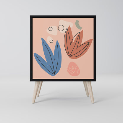 PASTEL DESTINY 1-Door Sideboard in Black Finish