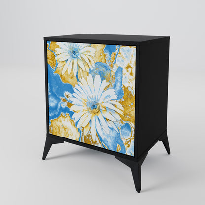 DAISY LUXE 1-Door Sideboard in Black Finish