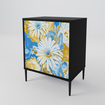 DAISY LUXE 1-Door Sideboard in Black Finish