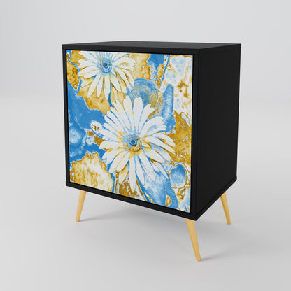 DAISY LUXE 1-Door Sideboard in Black Finish