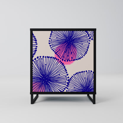 Credenza MAGIC NATURE a 1 anta con finitura nera