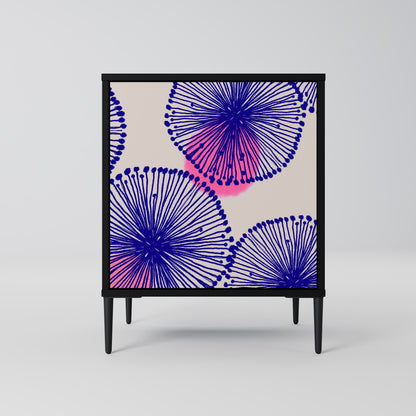 Credenza MAGIC NATURE a 1 anta con finitura nera