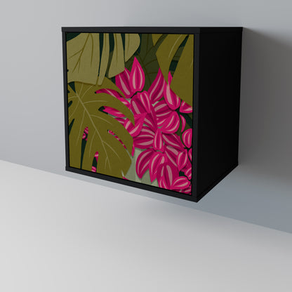 Credenza TROPICAL BEAUTY a 1 anta con finitura nera