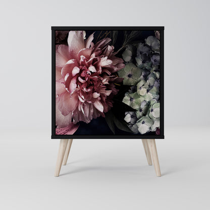 Credenza a 1 anta PURE BLOSSOM con finitura nera