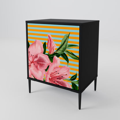 Credenza FRAGILE BEAUTY a 1 anta con finitura nera