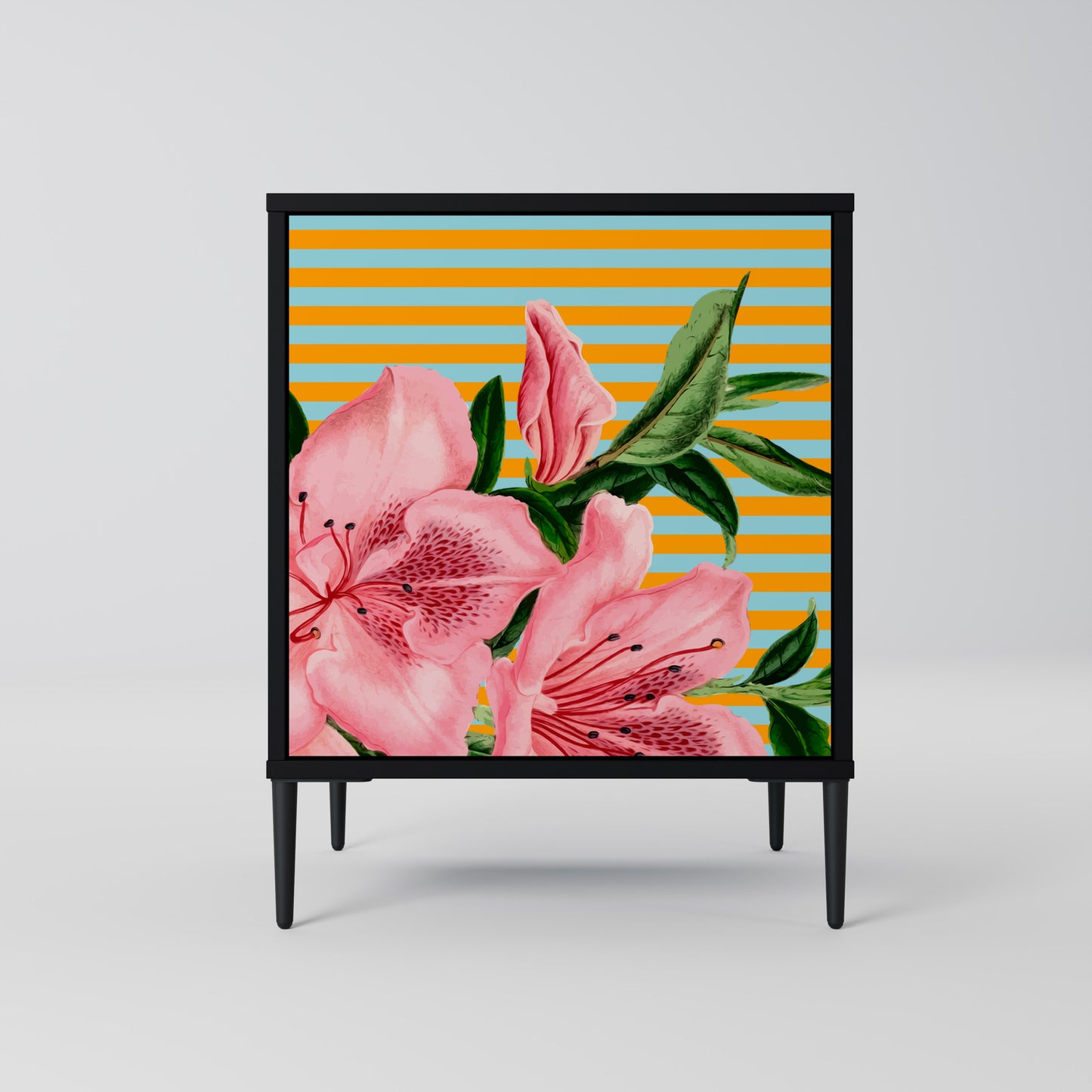 Credenza FRAGILE BEAUTY a 1 anta con finitura nera