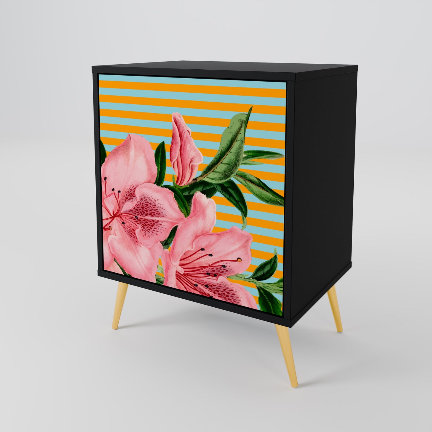 Credenza FRAGILE BEAUTY a 1 anta con finitura nera