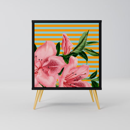 Credenza FRAGILE BEAUTY a 1 anta con finitura nera