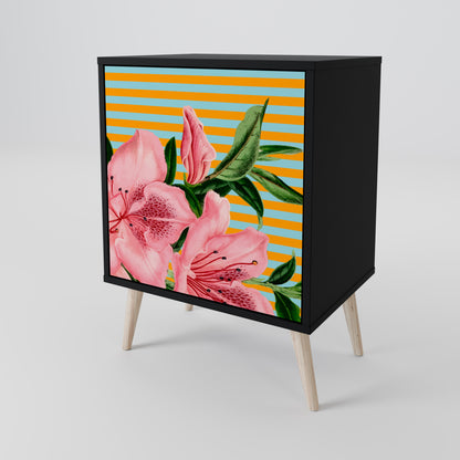 Credenza FRAGILE BEAUTY a 1 anta con finitura nera