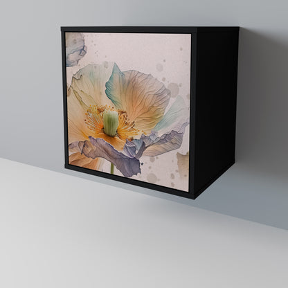 Credenza SOFTEN POPPY a 1 anta con finitura nera