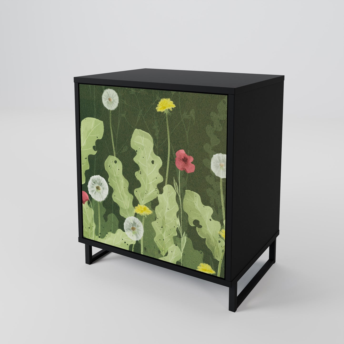 Credenza DANDELION AMUSE a 1 anta con finitura nera