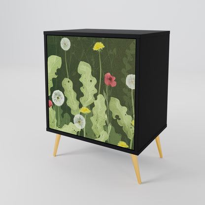 Credenza DANDELION AMUSE a 1 anta con finitura nera