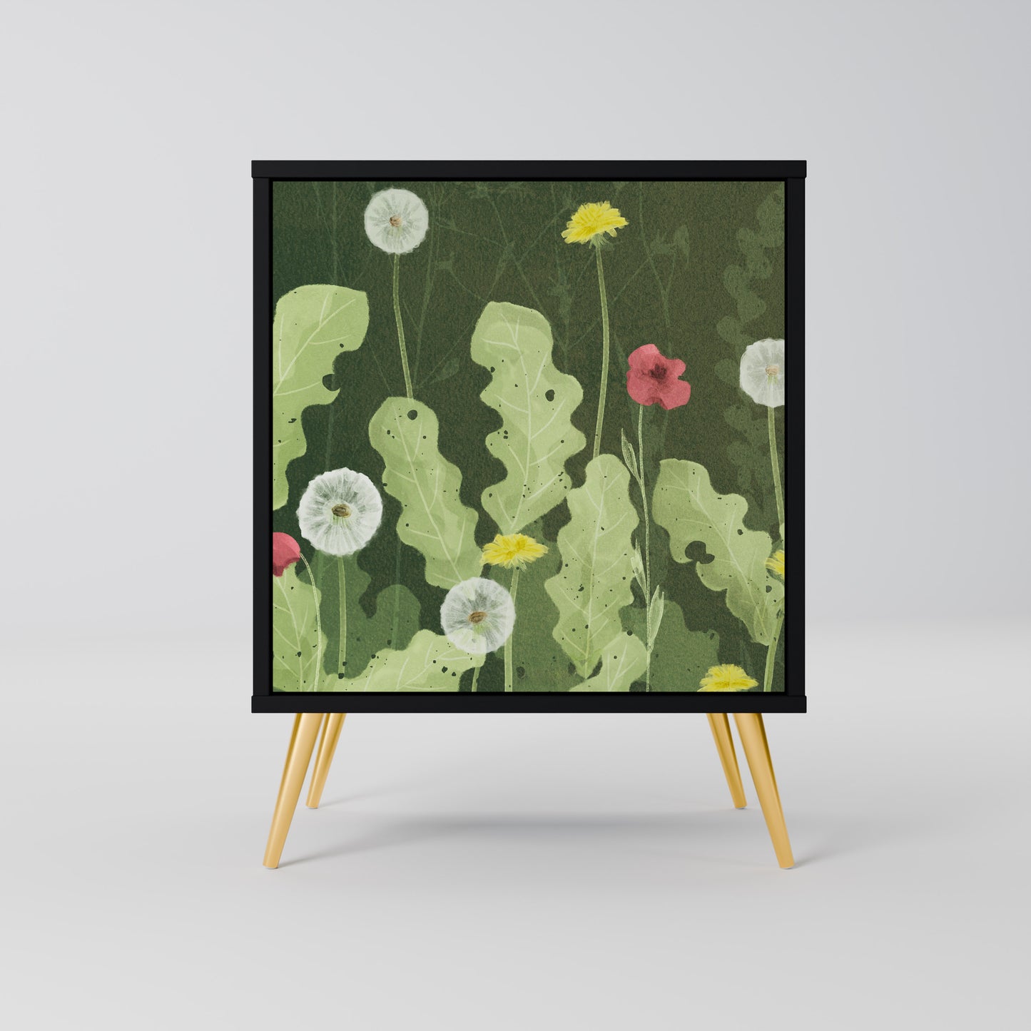 Credenza DANDELION AMUSE a 1 anta con finitura nera