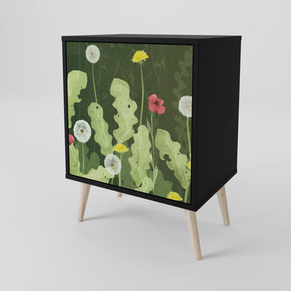 Credenza DANDELION AMUSE a 1 anta con finitura nera