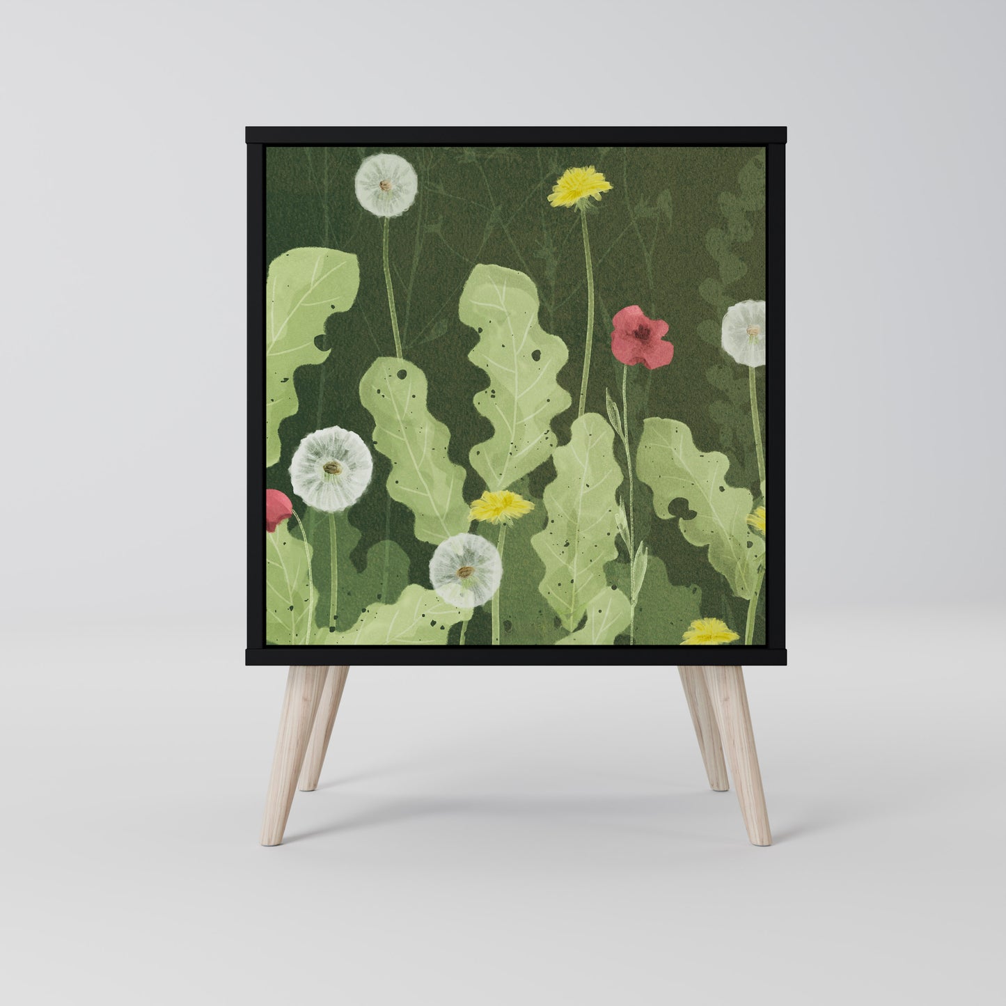 Credenza DANDELION AMUSE a 1 anta con finitura nera