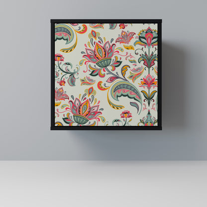 ORGANIC FOLKLORE 1-Door Sideboard in Black Finish