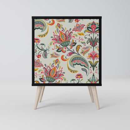 ORGANIC FOLKLORE 1-Door Sideboard in Black Finish