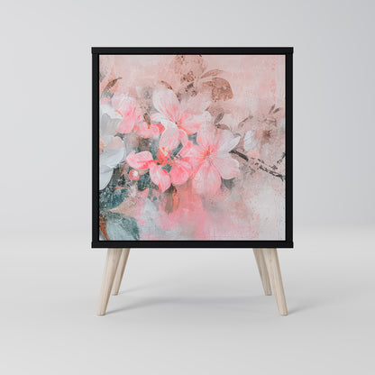 CHERRY BLOSSOM 1-Door Sideboard in Black Finish