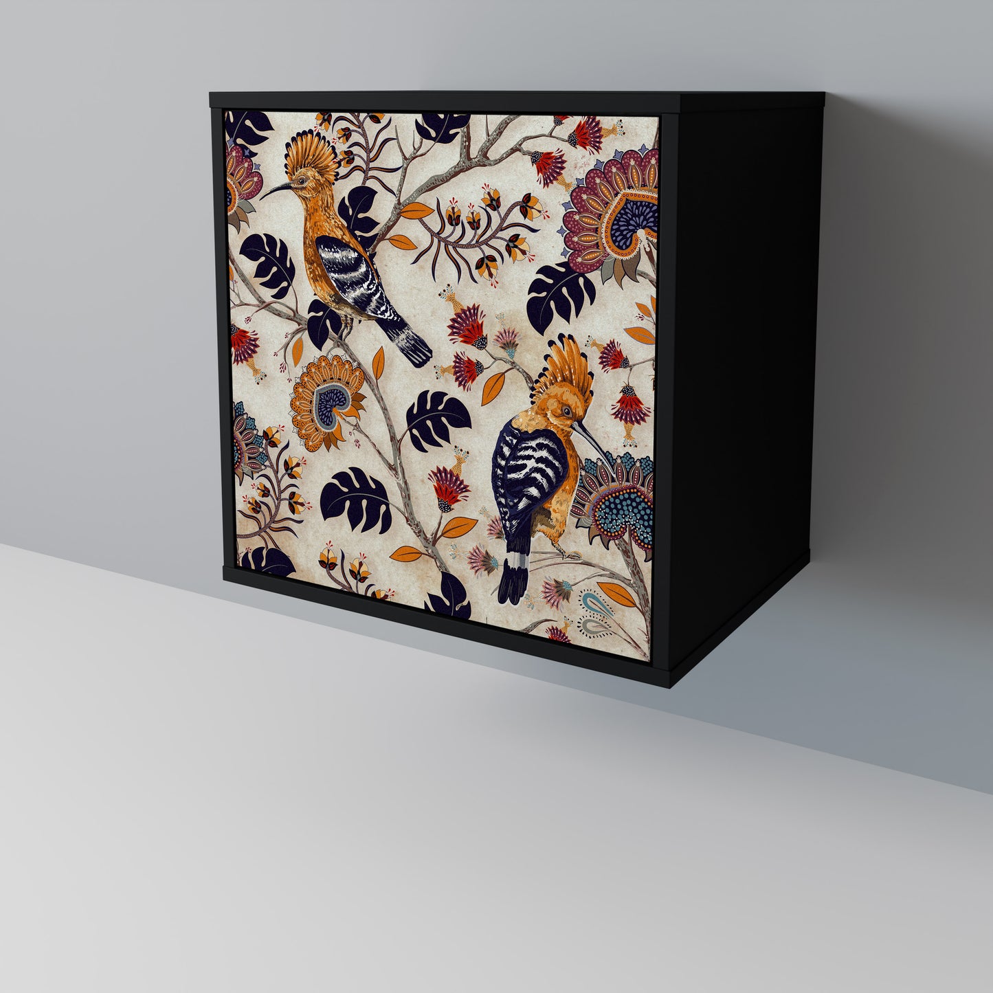 Credenza EMINENT HOOPOE a 1 anta con finitura nera