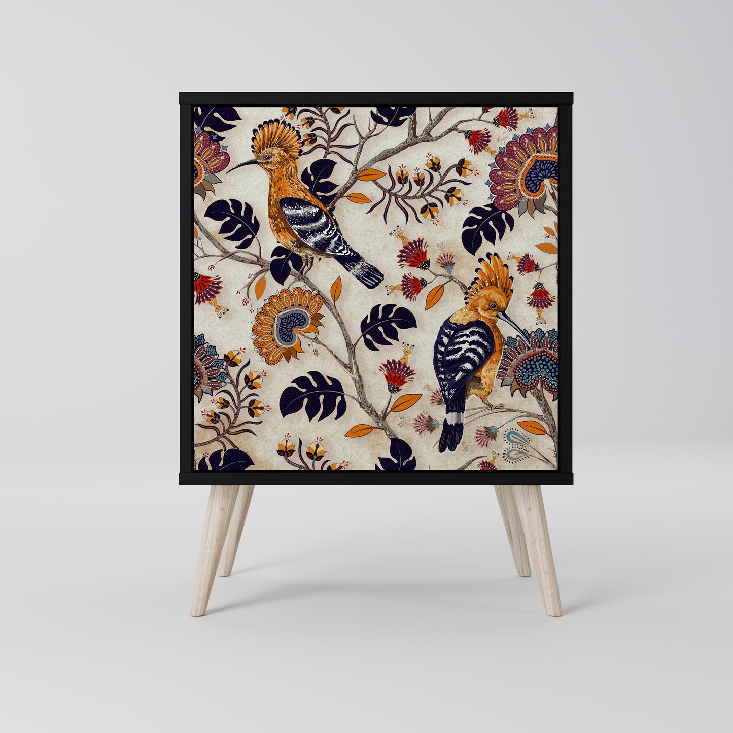 Credenza EMINENT HOOPOE a 1 anta con finitura nera