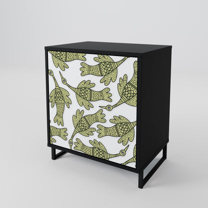SEEDLING SONGBIRD 1-Door Sideboard in Black Finish